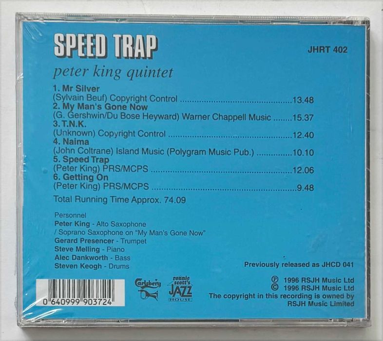 CD_PETER KING QUINTET, Speed Trap. Novo e selado.