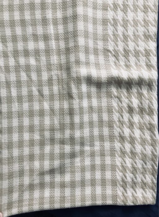 Składana, stylowa chusta beżowo-brązowa krata, InExtenso 100%poliester