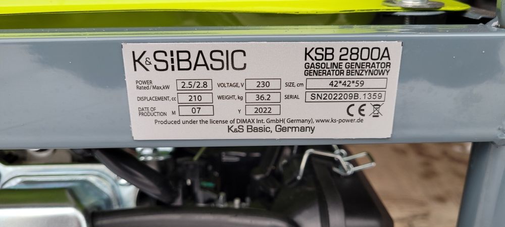 Генератор бензиновий K&S Basic 2,5-2,8kW