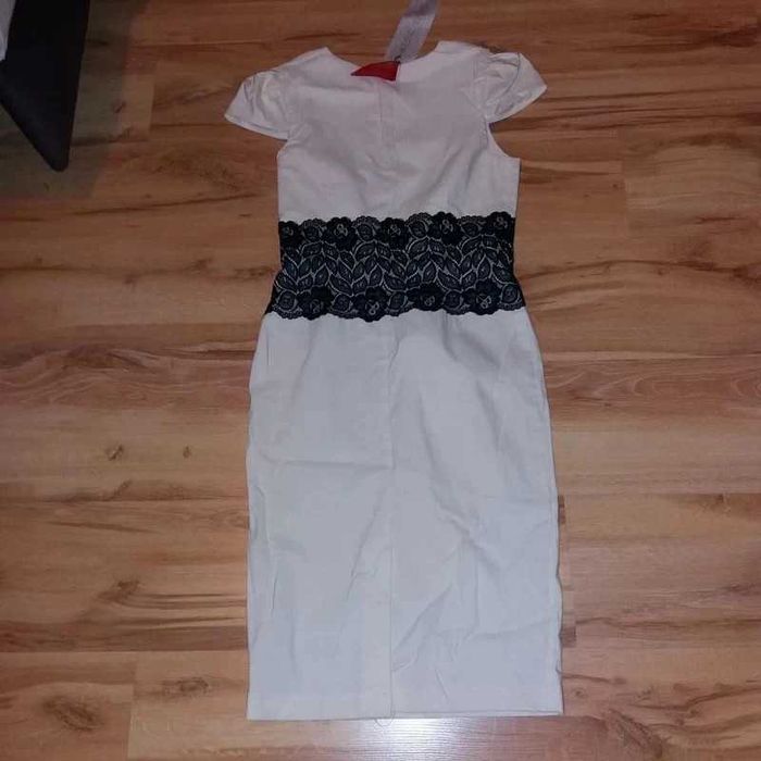 Nowa sukienka 38 M 40 L Paper Dolls kremowa