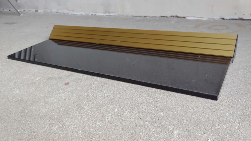 Szklana półka ścienna,lata 80