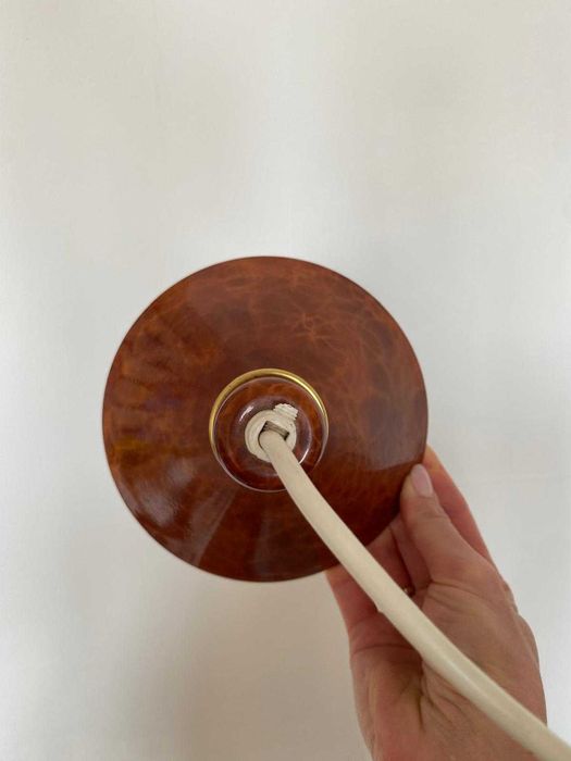 Lampa Vinage, piękne brązowe metalowe lampy, z ciekawym wzorem