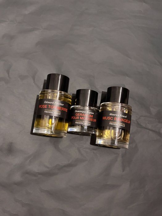 Geranium pur monsieur, Rose Tonnerre (Une Rose) ,Musc Ravageur,Portrait of Lady Frederic Malle