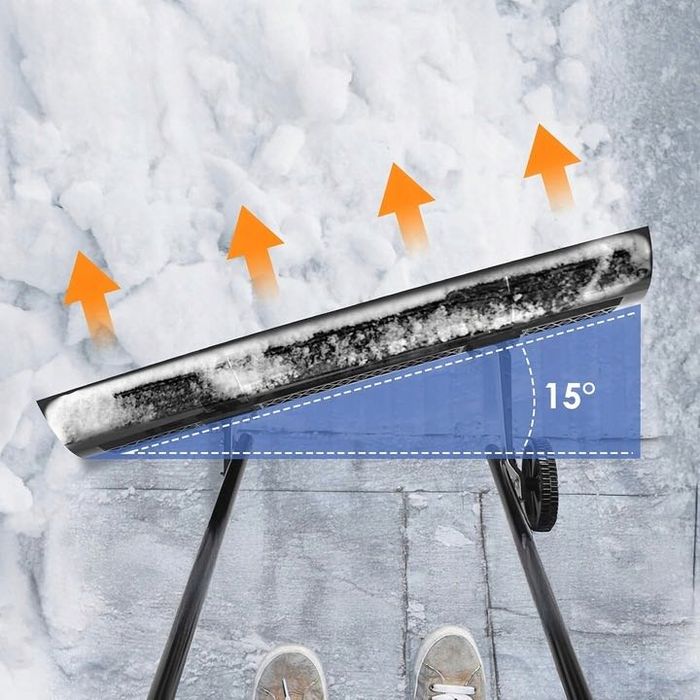 Pług Łopata Do Śniegu 95cm Odśnieżarka Zgarniacz Odśnieżacz Na Kołach