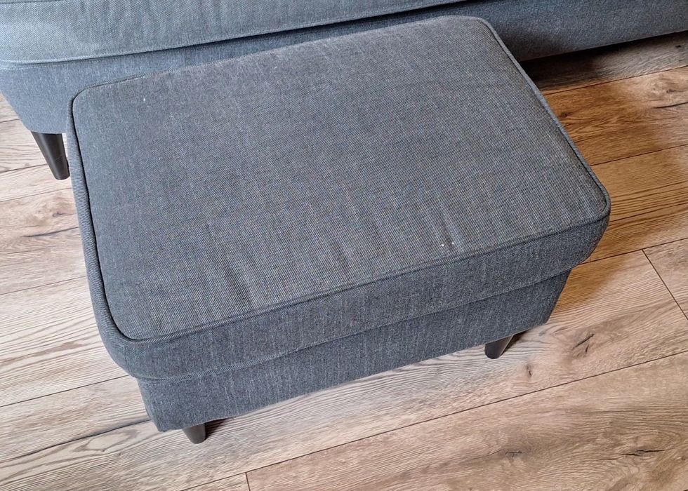 Sofa 3-osobowa i podnóżek IKEA