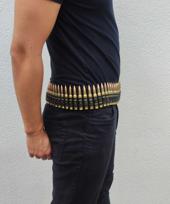 taśma amunicyjna 7.62 bullet belt pas z nabojami