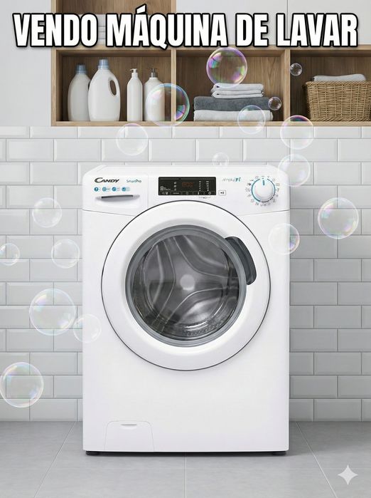 Vendo Máquina de Lavar Roupa Candy SmartPro 7kg com Wi-Fi