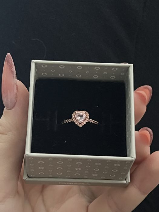Pierścionek PANDORA serce rose gold 56 promise ring