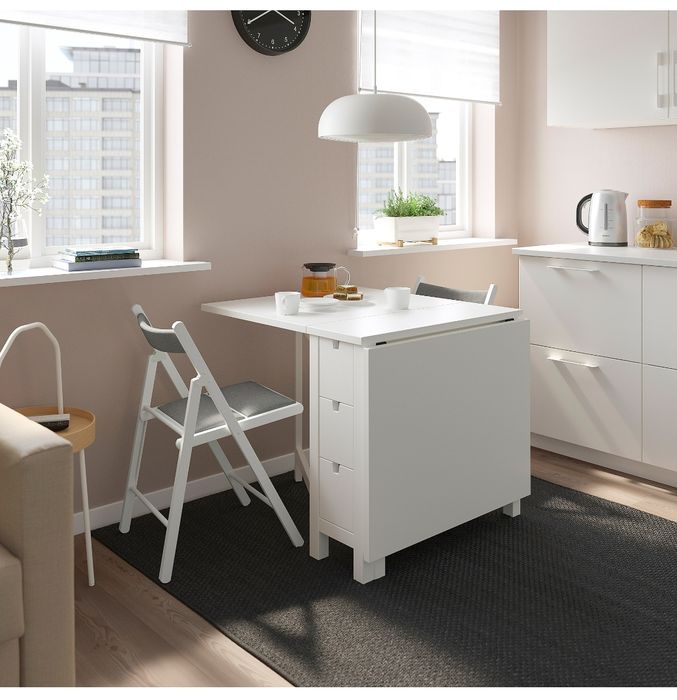 Stół biały rozkładany ikea Norden