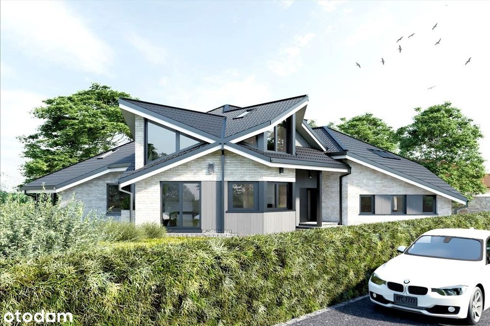 Dom wolnostojący, stan surowy otwarty, działka 12 ar