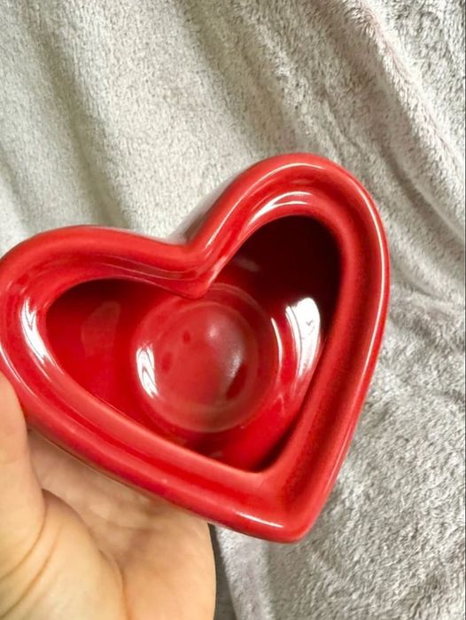 Zestaw do fondue w kształcie serca nowy