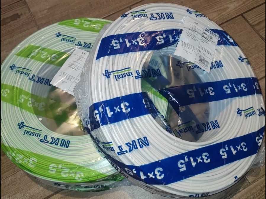 Przewód kabel płaski NKT INSTAL+ YDYp 3x1,5 3x2,5 5x2,5 5x4 5x6 Yky