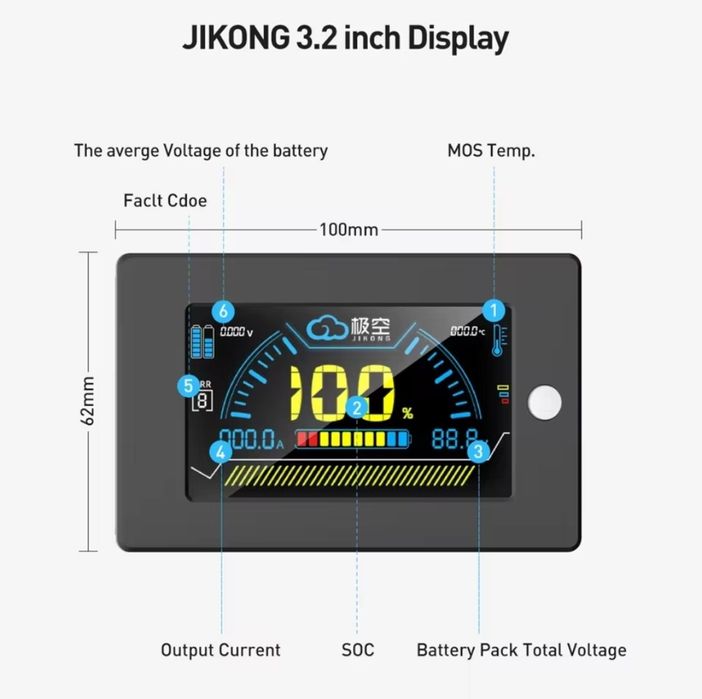 Smart BMS JK-B1A20S15P JK Jikong 150 А норма 150 А пік 1 Ампер баланс