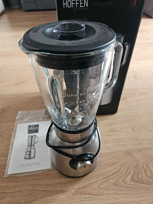 Blender kielichowy Hoffen -1,5l -600W - 5 stopniowa regulacja -szklany