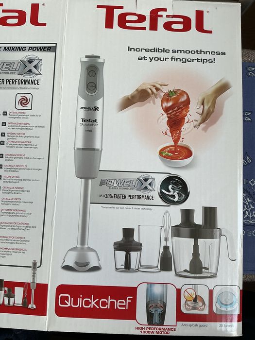 Blender TEFAL  Quickchef+HB67G830 z szatkownicą moc 1000 W. Nowy