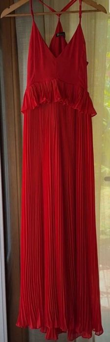 Vestido cerimónia plissado tam M/L