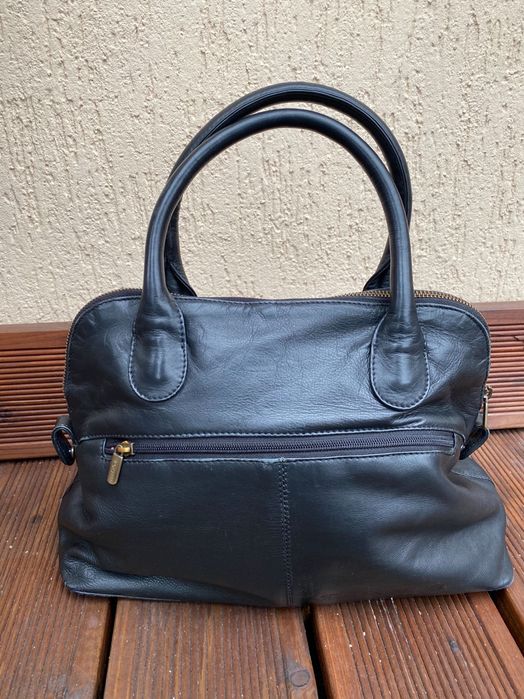 Czarna torebka duża ala skórzana