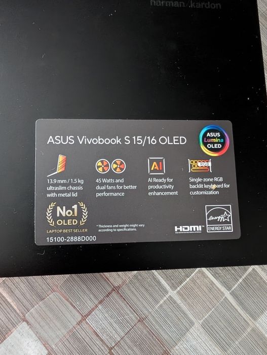 ASUS VivoBook S 16 OLED M5606UA Ryzen 7 16GB SSD 1TB