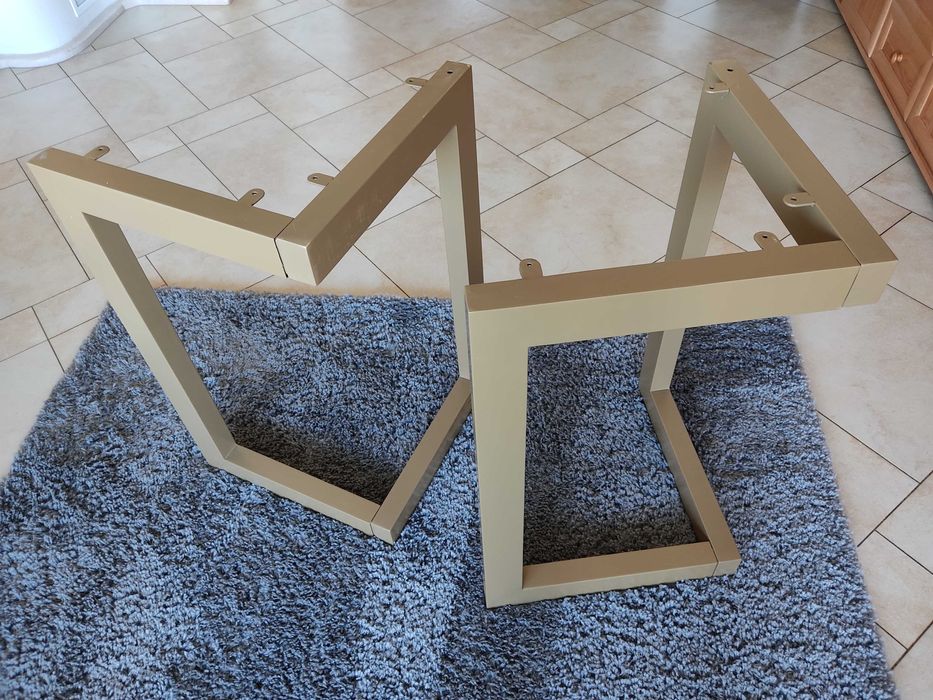 2x metalowe nogi stół konsola biurko