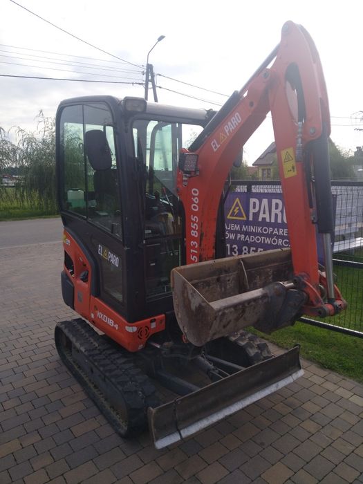 Wynajem minikoparki Kubota kx18-4 . 3lyzki w zestawie . Transport
