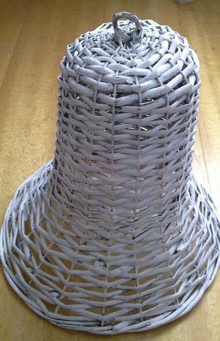 Abajur em verga branco _ NOVO