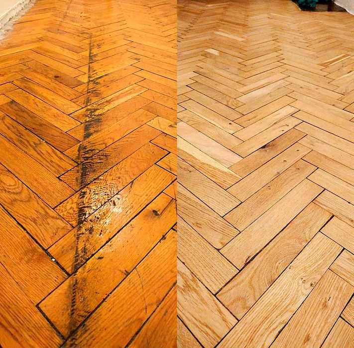 Циклевание паркетных полов. Циклевка, шлифовка крашенного паркета.