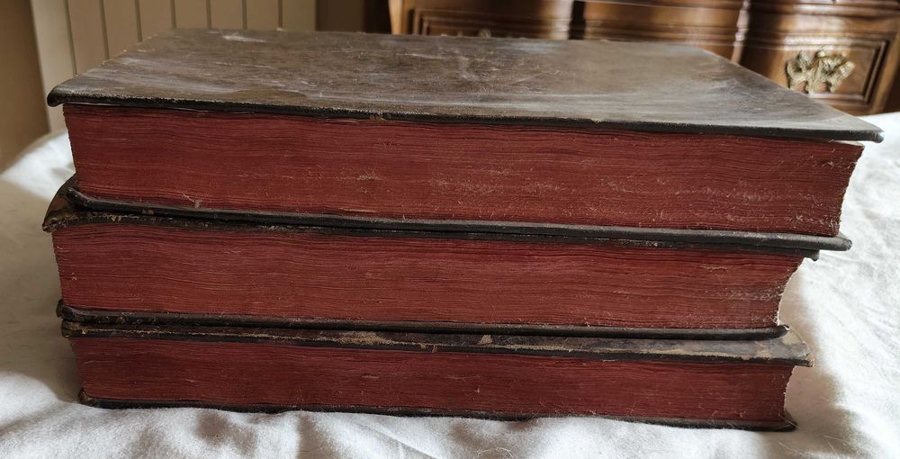 Livro antigo ( 3 volumes) - 1729 a 1742