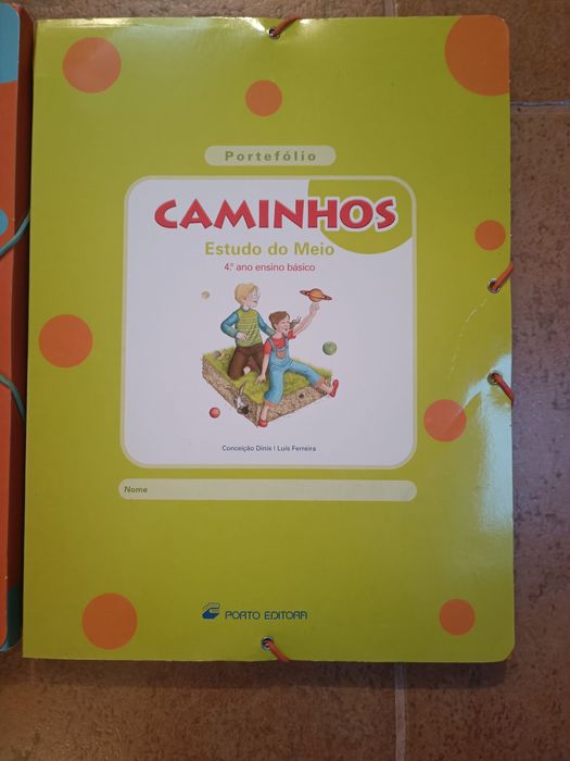 Lote 9 pastas Livros Ensino Básico - Língua Portuguesa Matemática ....