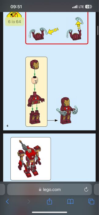 Lego Marvel Залізна Людина: трансформер (76140) Оригінал