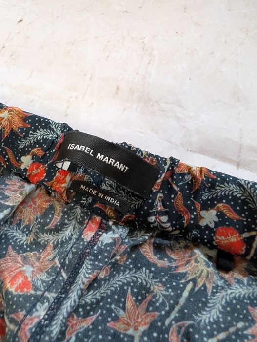 Kolorowe jedwabne spodnie Isabel Marant silk pants