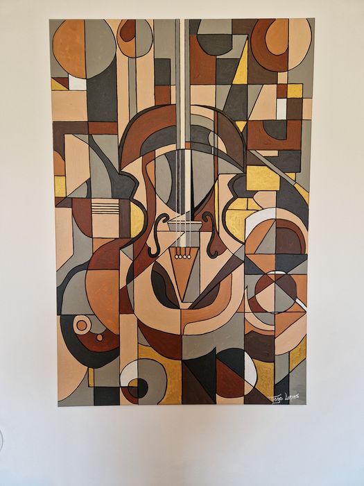 Quadro Cubismo Violin 2025-05