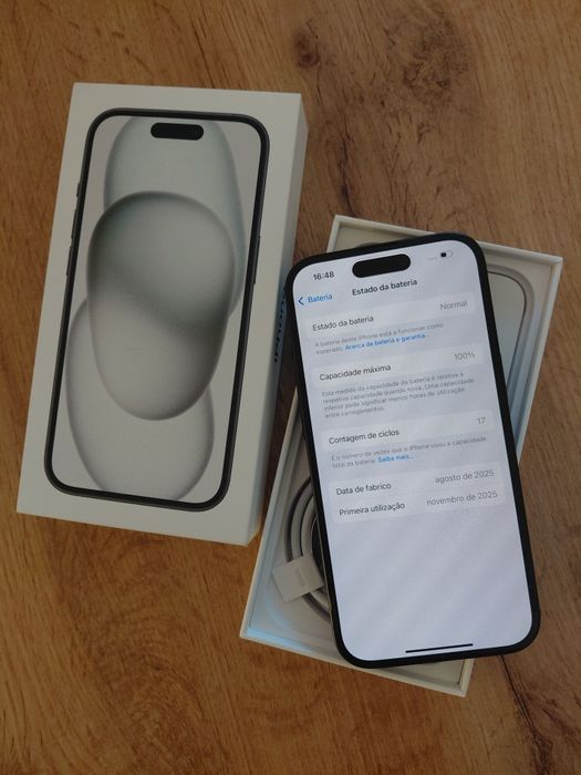 iPhone 15 128gb Black - Novo, 3 anos de garantia!