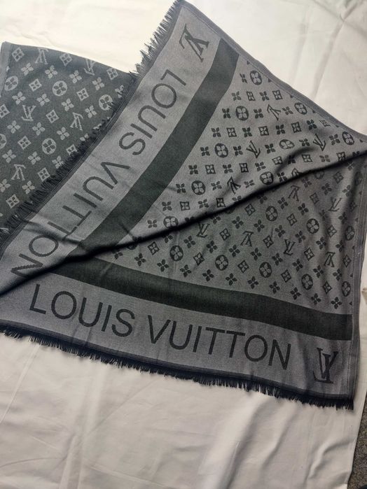 Szal Louis LV Nowość logowane grubsze jesień hit