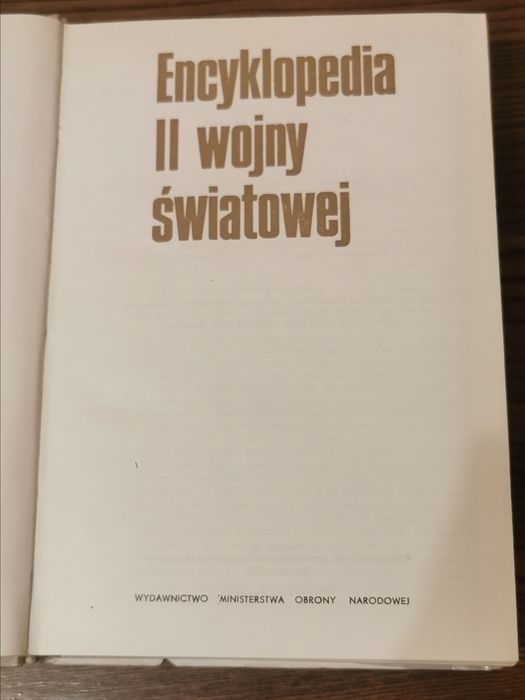 Encyklopedia Il Wojny Światowej. Wyd. I  1975r.