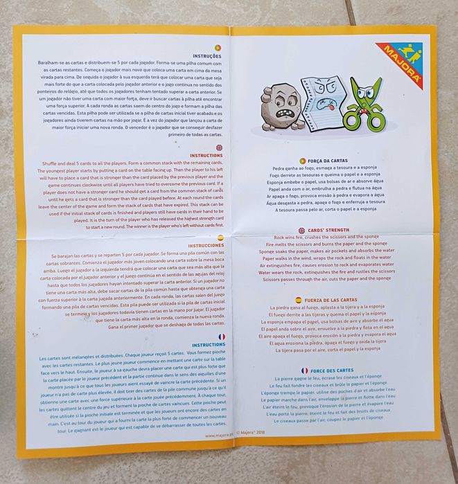 Jogo MAJORA Pedra, Papel ou Tesoura