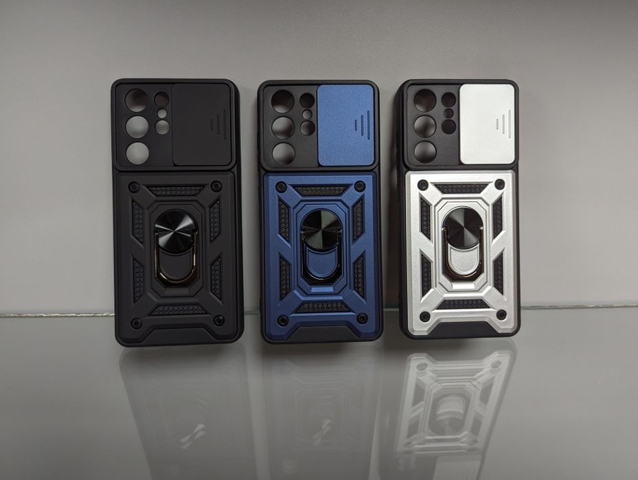 Samsung Galaxy S21 Ultra противоударный чехол с кольцом матовый чохол