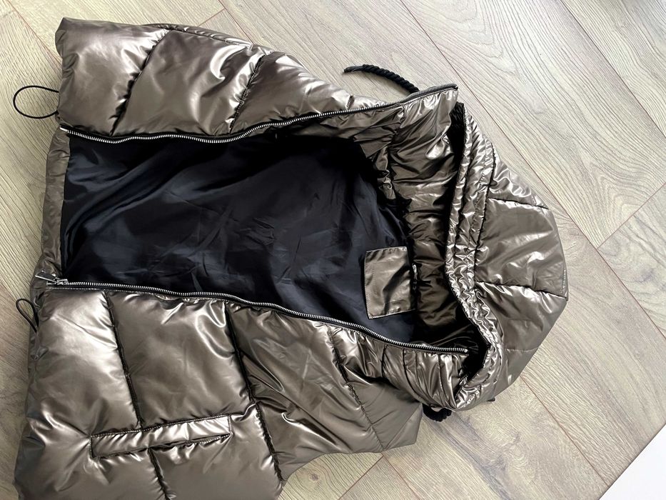 Casaco / Colete acolchoado prateado tipo cobre - A ESTREAR