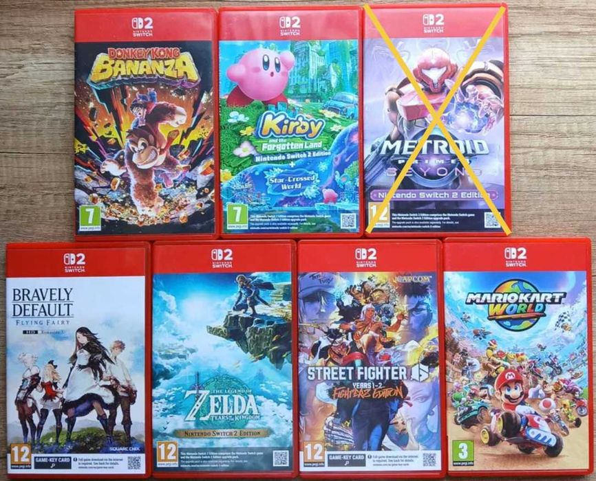 PUSTE pudełka box do Nintendo Switch 2 Mario Metroid Zelda