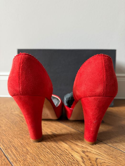 DENI CLER czerwone buty na obcasie r. 36