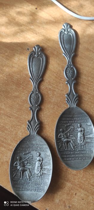 Ложки немецкие с гравировкой старые