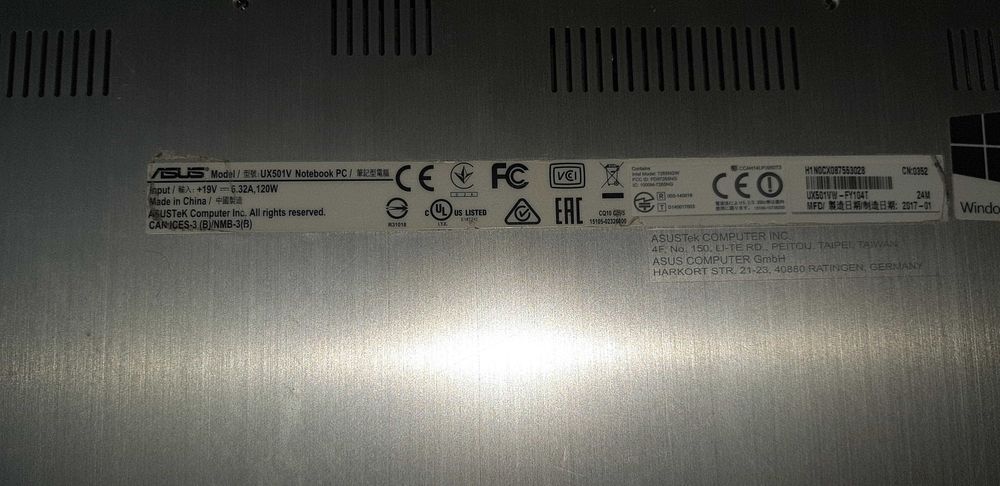 Ноутбук ASUS Zenbook Pro UX501VW CORE I7-6700HQ GTX960M DDR4 m2 SSD