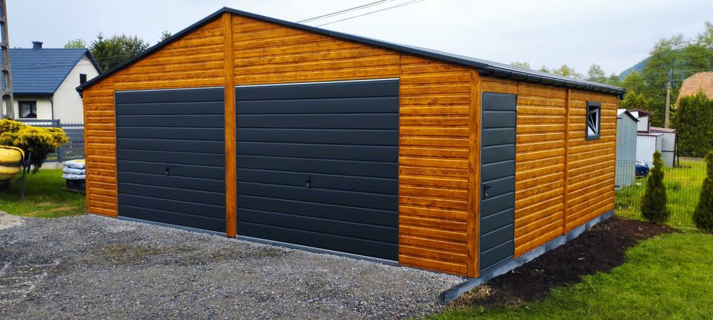 Garaż blaszany 7x6 garaże blaszane  profil poziom 7x5 7x5 6x6 rus-stal