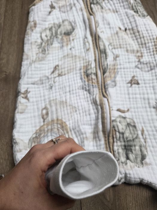 Śpiworek muślinowy 0,5 tog letni z nogawkami