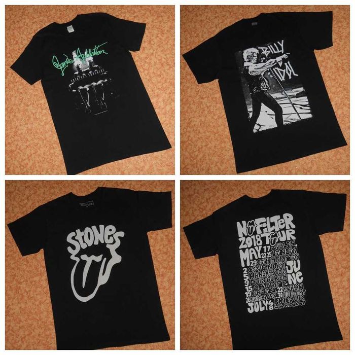 Футболки Bowie Blondie AC/DC Foo Fighters Queen Gary Numan та ін