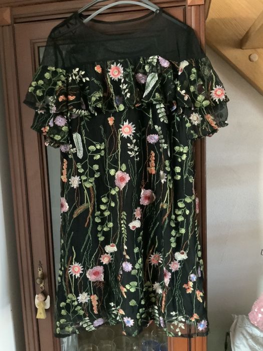 Sukienka mgiełka haft 38 Top Secret nowa