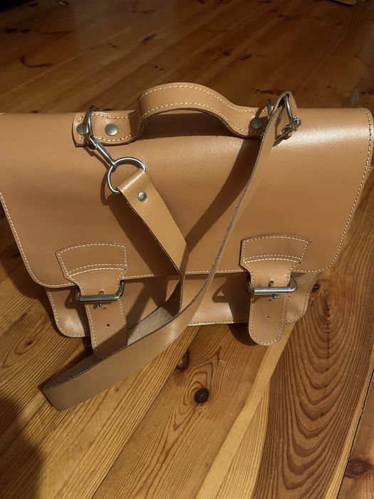 Torba, teczka ze skóry naturalnej - nowa