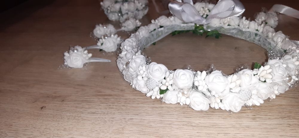 Komplet komunijny śnieżnobiały