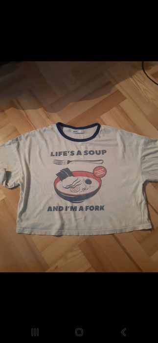 Koszulka z nadrukiem crop top