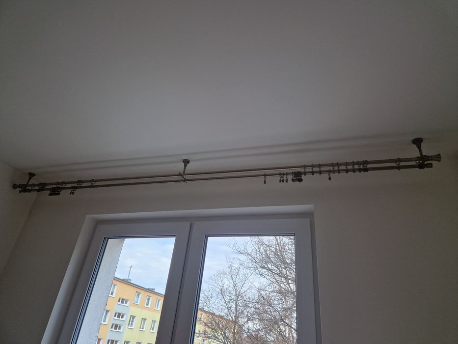 Karniszpodwójny do sufitu mosiądz