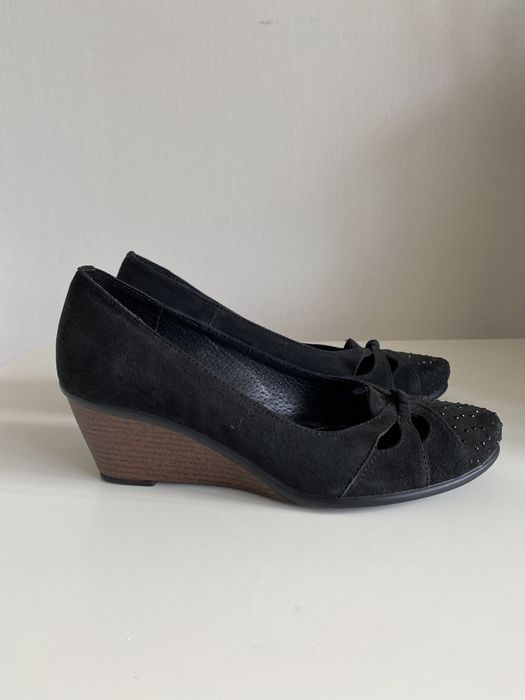 Туфлі чорні замшеві/ туфли замшевые